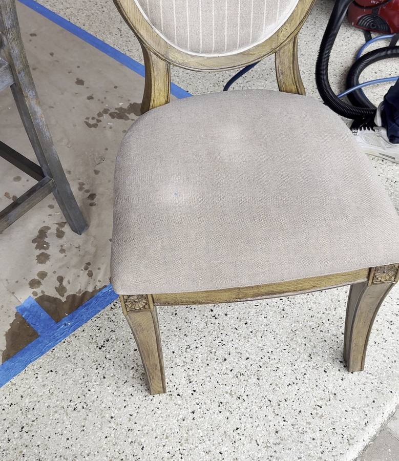 The same chair after cleaning